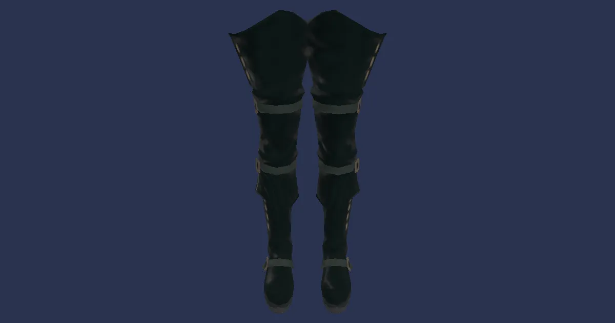 Luncheon Toadskin Thighboots of Casting - 3D render