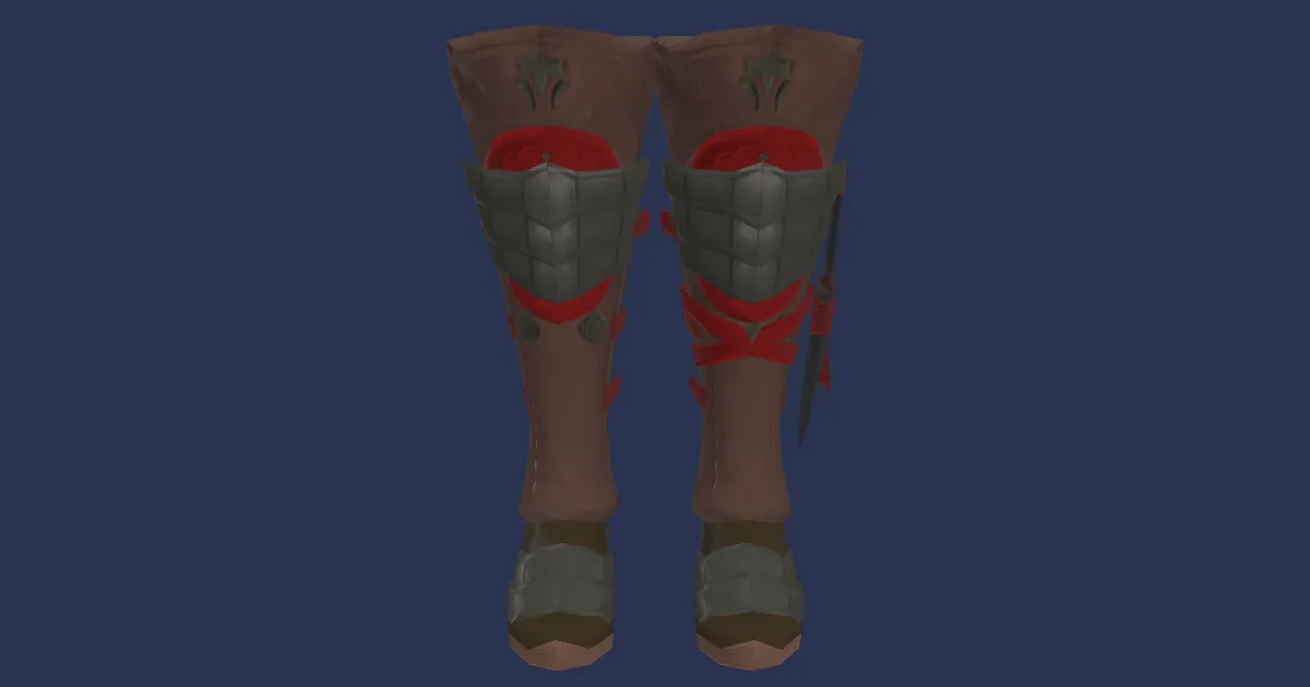 Rendu 3D de Bottes de soigneur en cuir de gazelle