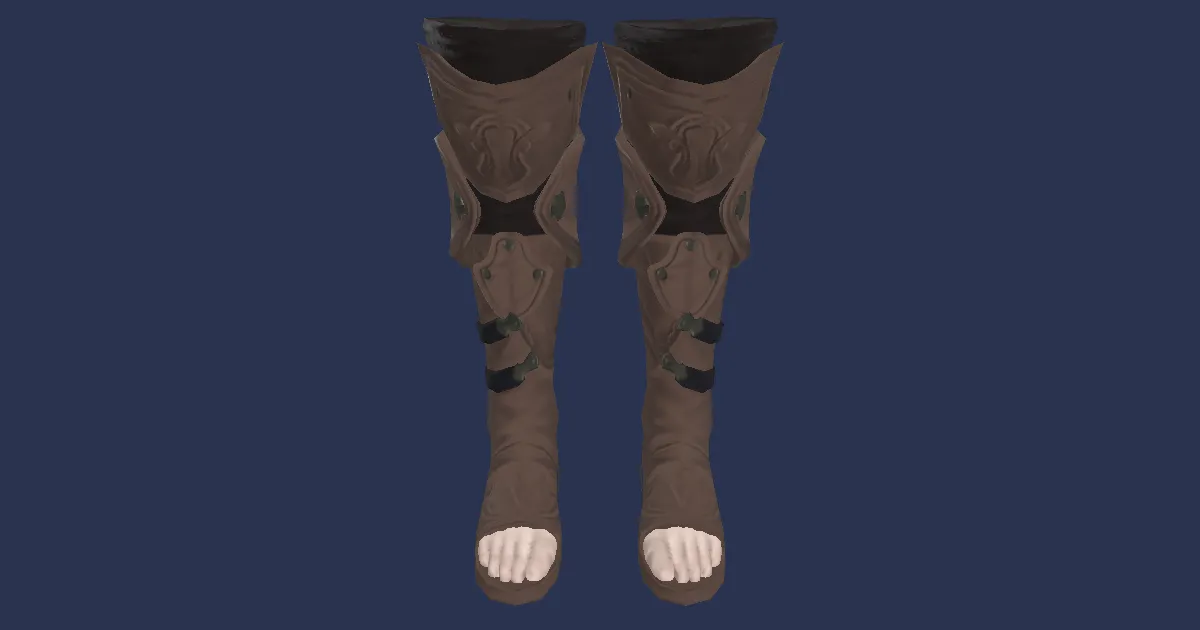 3D-Ansicht von Gazellenleder-Stiefel des Spähens
