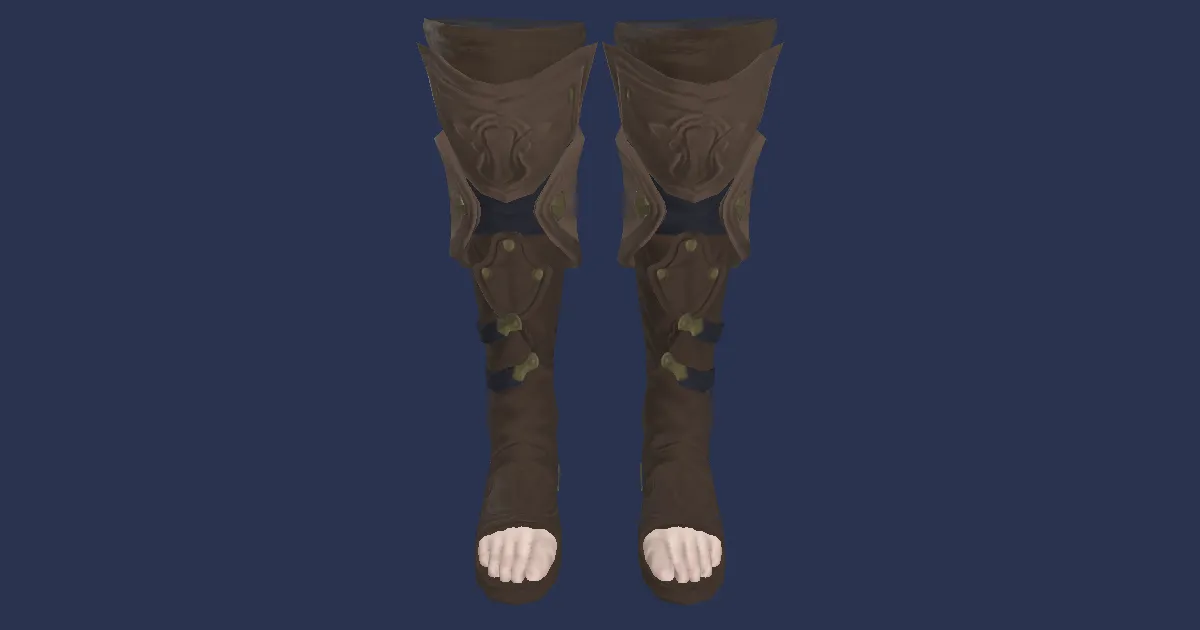 3D-Ansicht von Gazellenleder-Stiefel des Schlagens