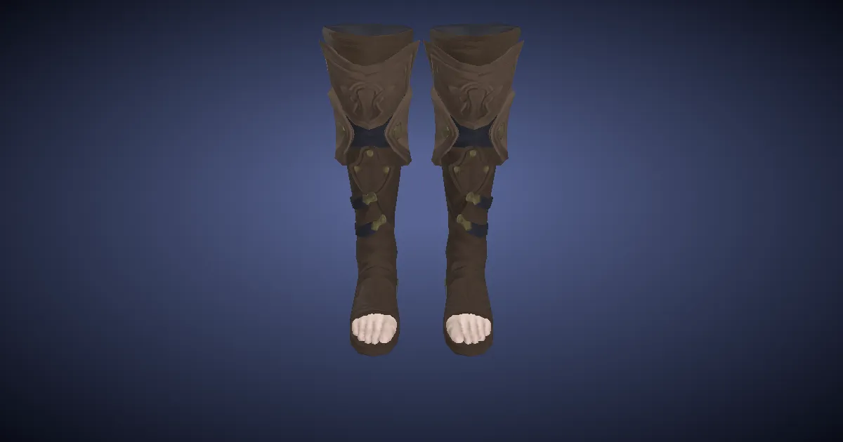 3D-Ansicht von Gazellenleder-Stiefel des Schlagens