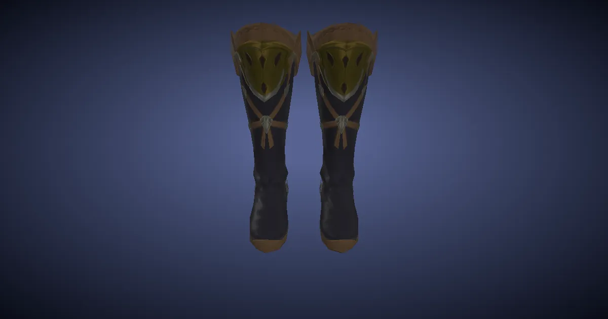 Rendu 3D de Bottes de soigneur en cuir d'atrociraptor