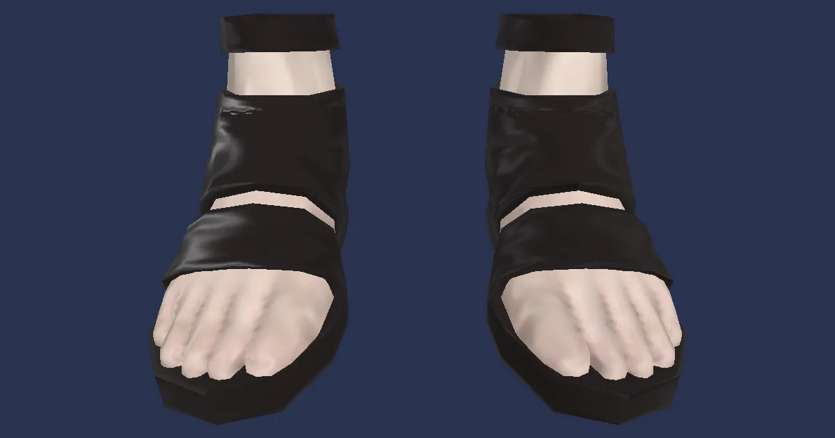 3D-Ansicht von Smilodonleder-Schuhe des Eifers
