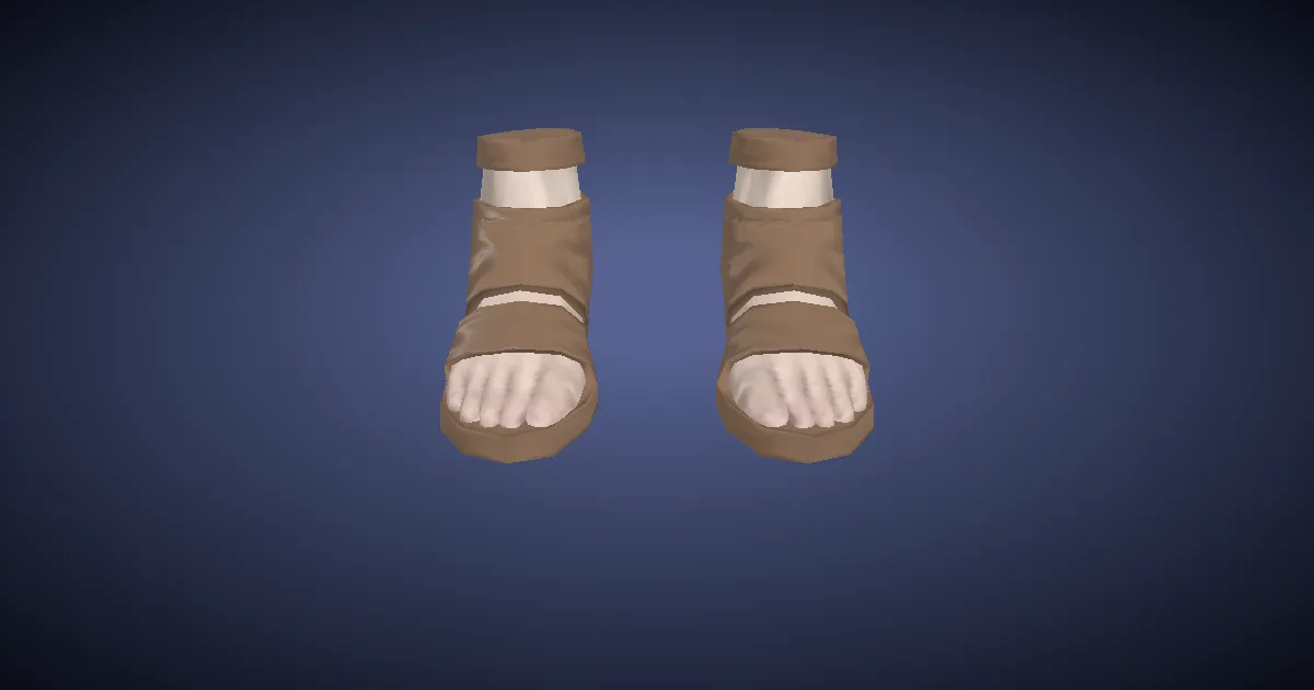 Saigaskin Sandals of Gathering - 3D render