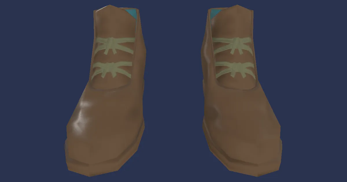 Rendu 3D de Chaussures des créations en cuir de saïga