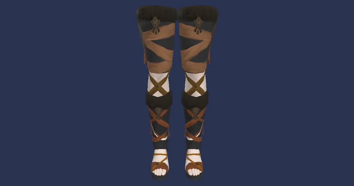 Zonureskin Sandals of Casting - 3D render