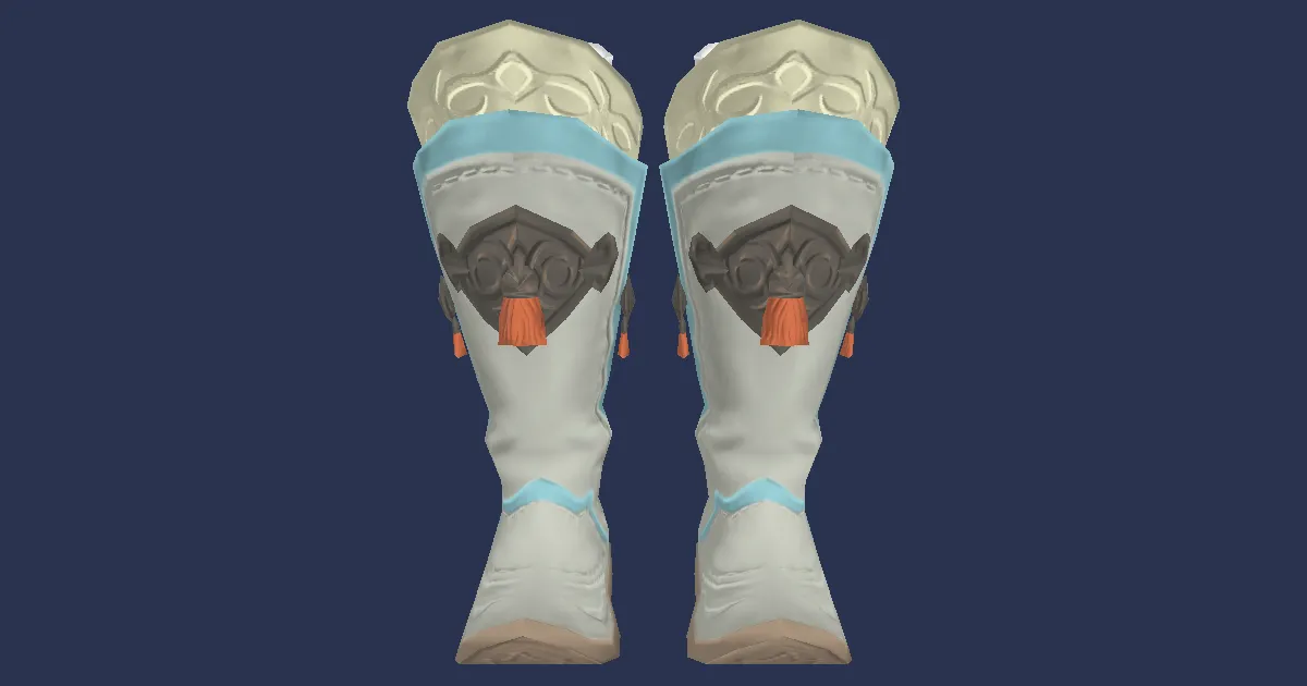 3D-Ansicht von Tigerleder-Stiefel des Handwerks
