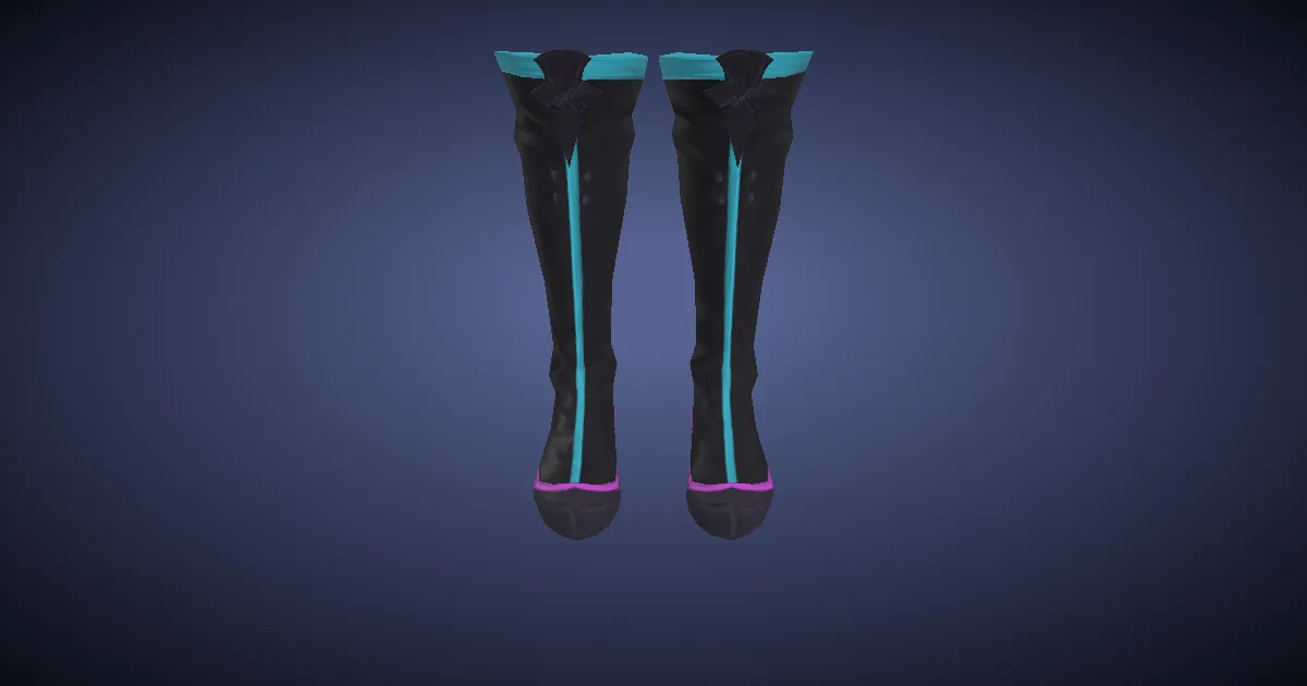 3D-Ansicht von Saigaleder-Stiefel des Verstümmelns