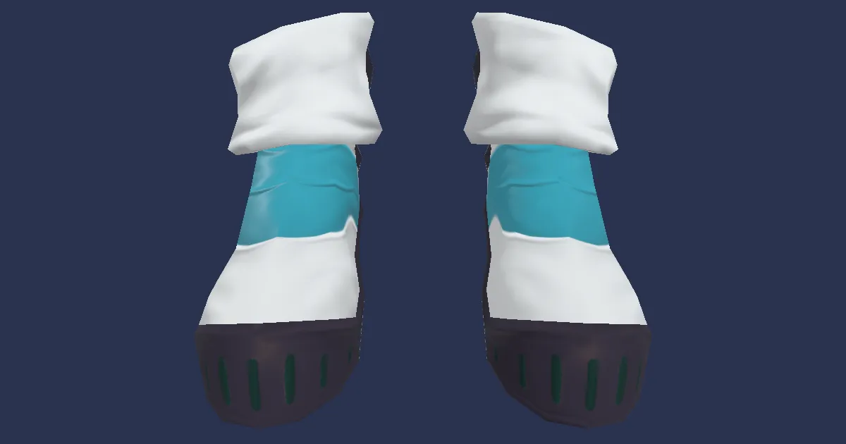 3D-Ansicht von Saigaleder-Schuhe des Spähens
