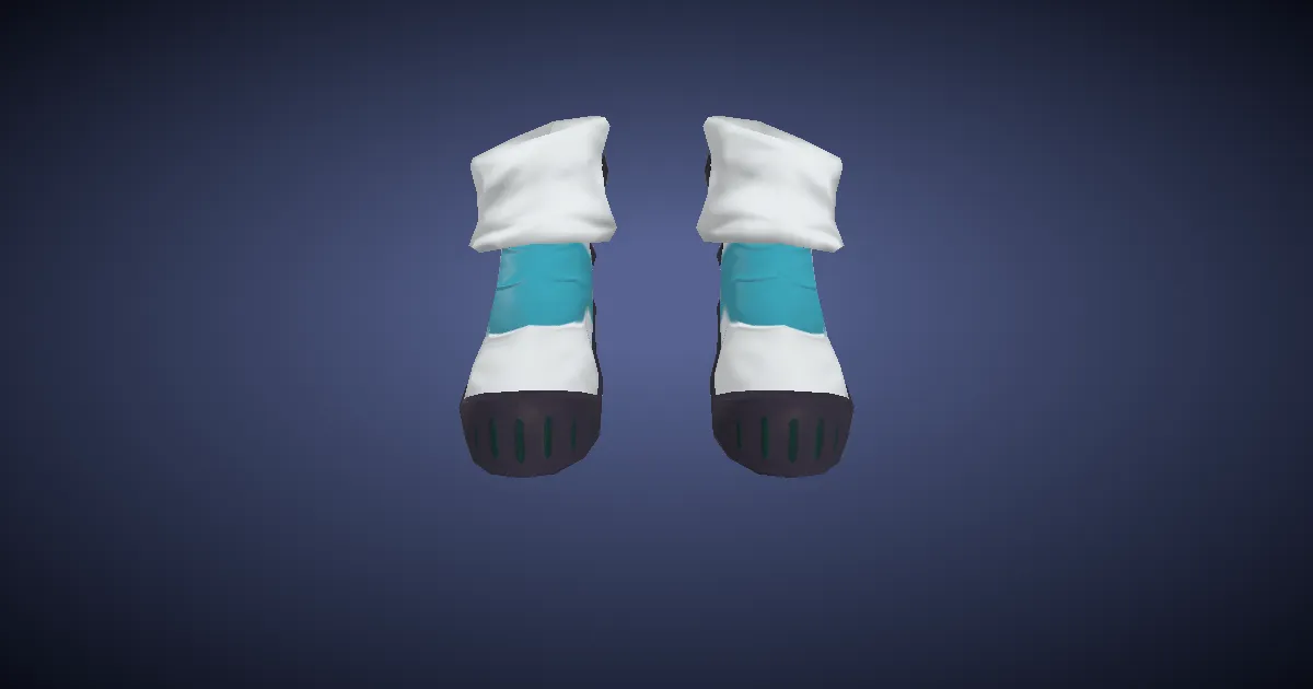 Rendu 3D de Chaussures d'éclaireur en cuir de saïga