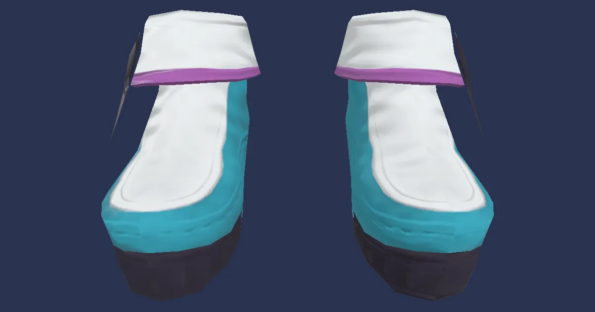 3D-Ansicht von Saigaleder-Schuhe der Heilung