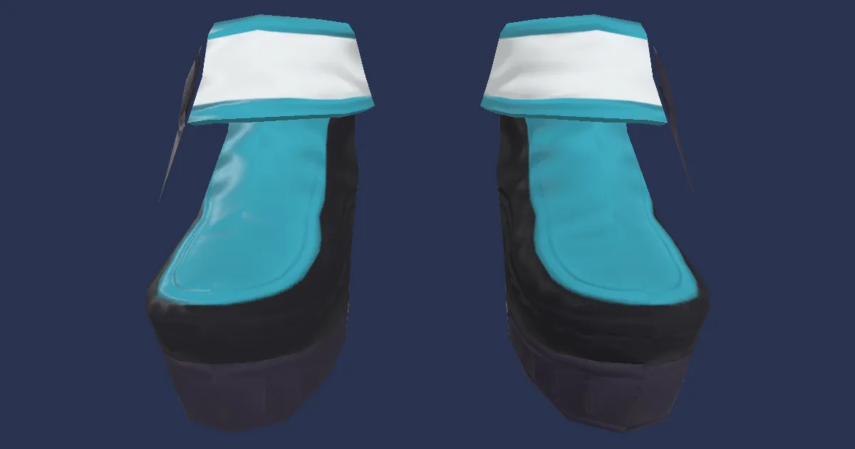 3D-Ansicht von Saigaleder-Schuhe des Zielens