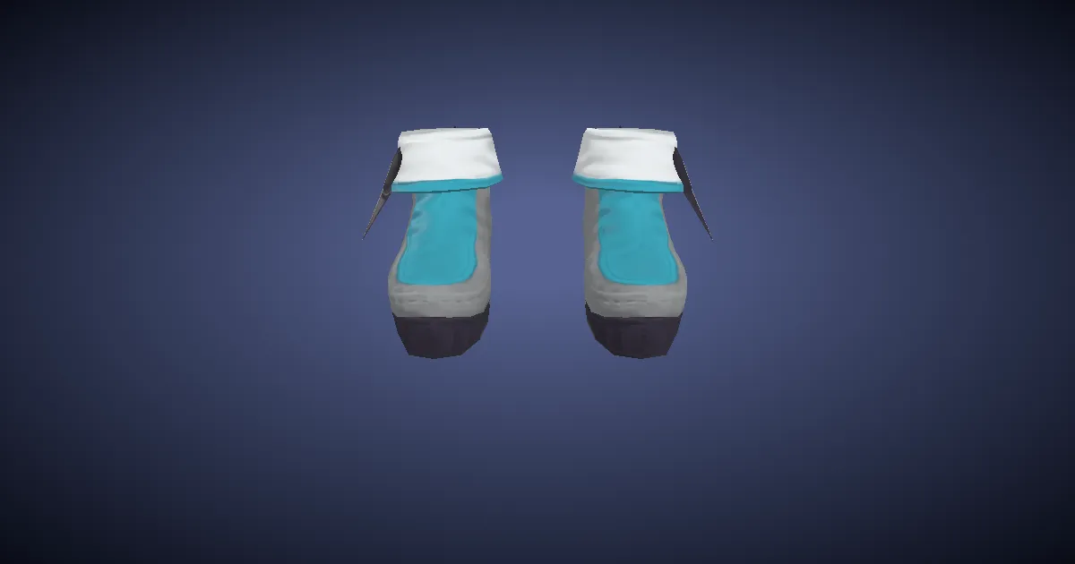 3D-Ansicht von Saigaleder-Schuhe des Schlagens