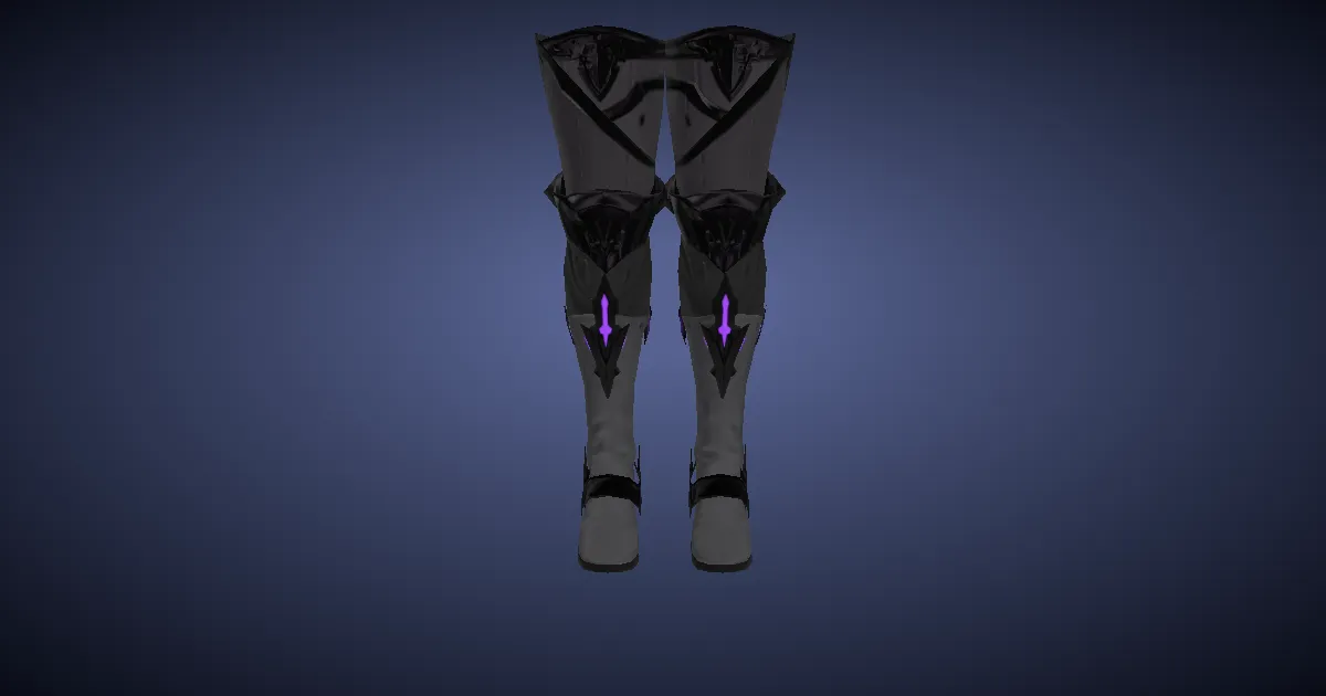 3D-Ansicht von Ra'Kaznar-Beinschienen des Zielens