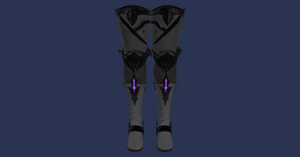 3D-Ansicht von Ra'Kaznar-Beinschienen des Zielens