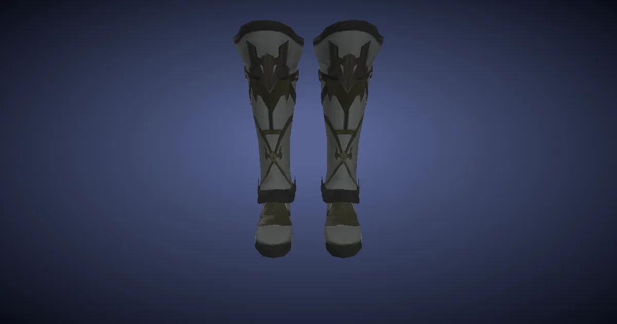 Rendu 3D de Bottes de protecteur en cuir de gaja
