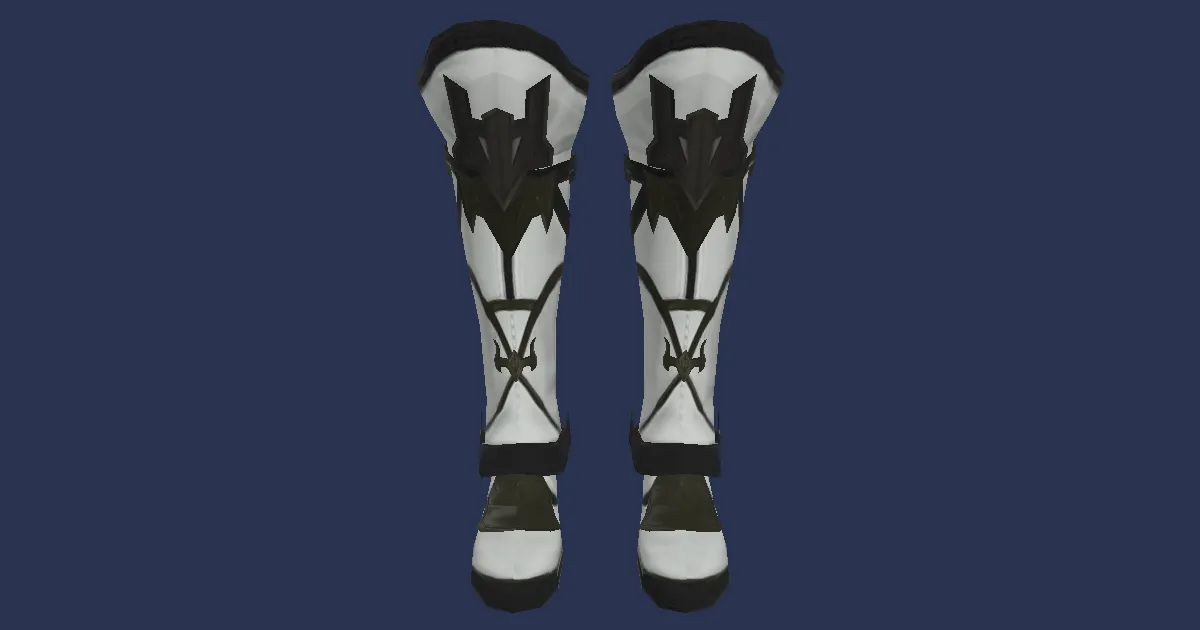 Rendu 3D de Bottes d'abatteur en cuir de gaja