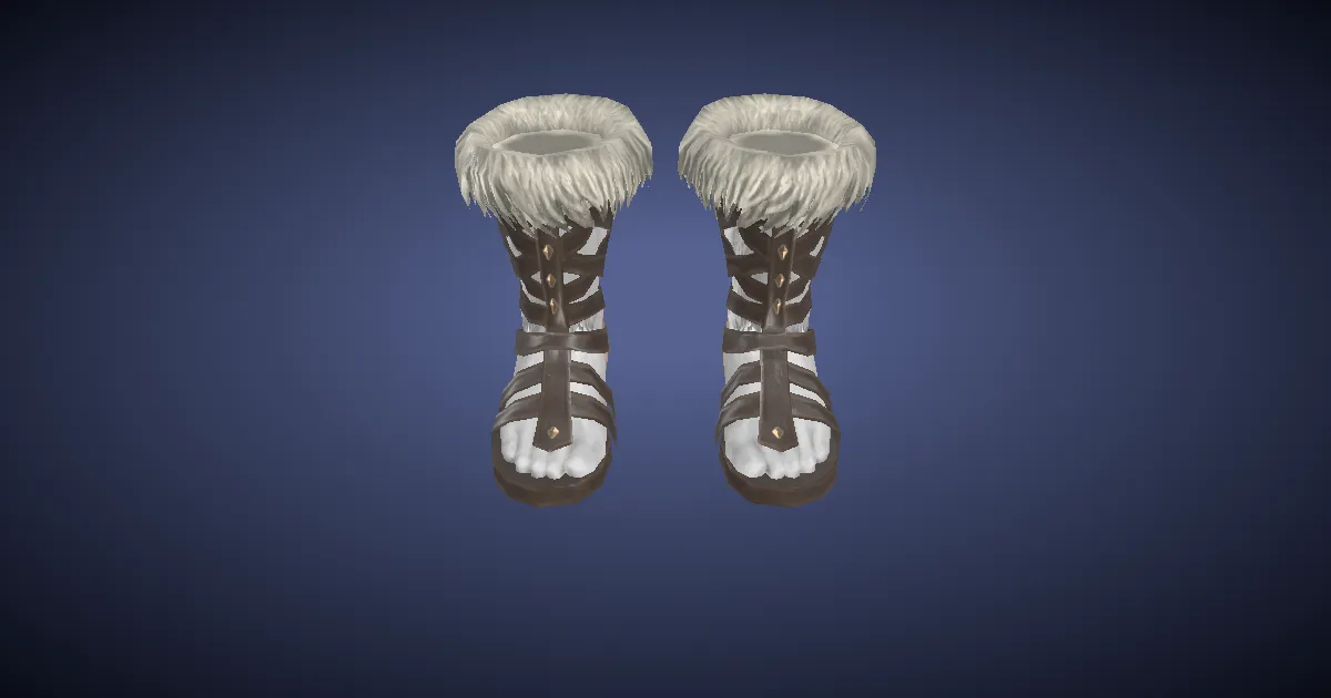 Rendu 3D de Sandales hrothgars