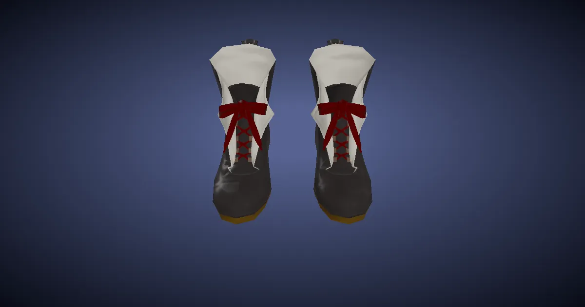 Rendu 3D de Chaussures en cuir de loup argenté