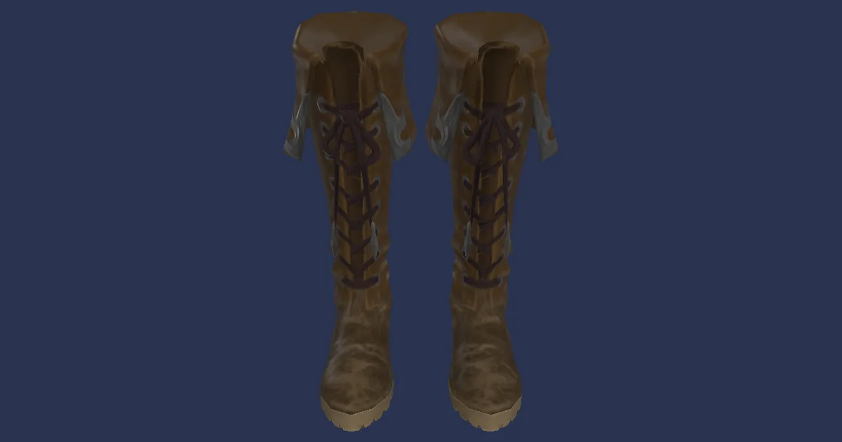 Rendu 3D de Bottes en cuir de glaucus