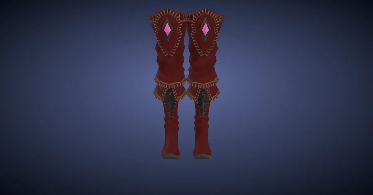 Br'aaxskin Thighboots of Fending - 3D render
