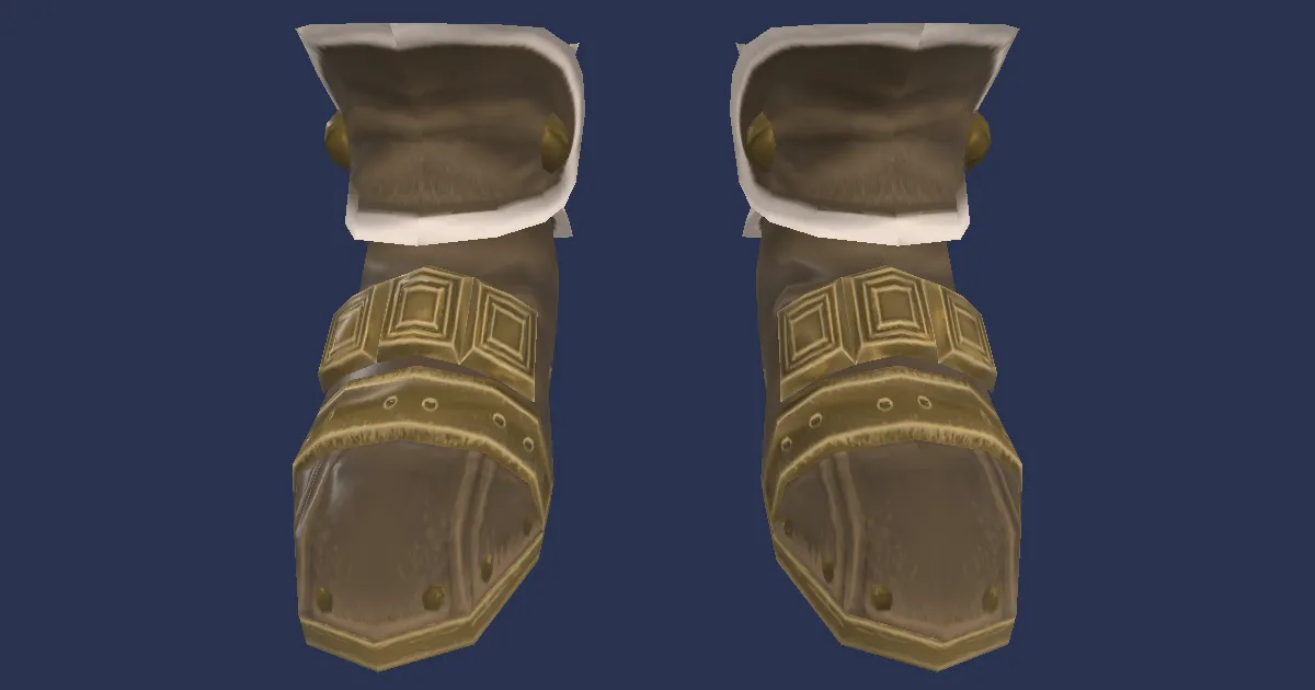 Rendu 3D de Chaussures de protecteur en mithril noble