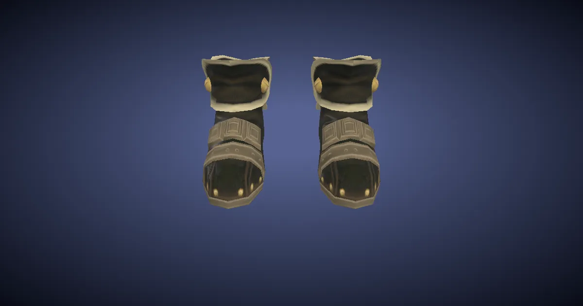 Rendu 3D de Chaussures d'éclaireur en mithril noble