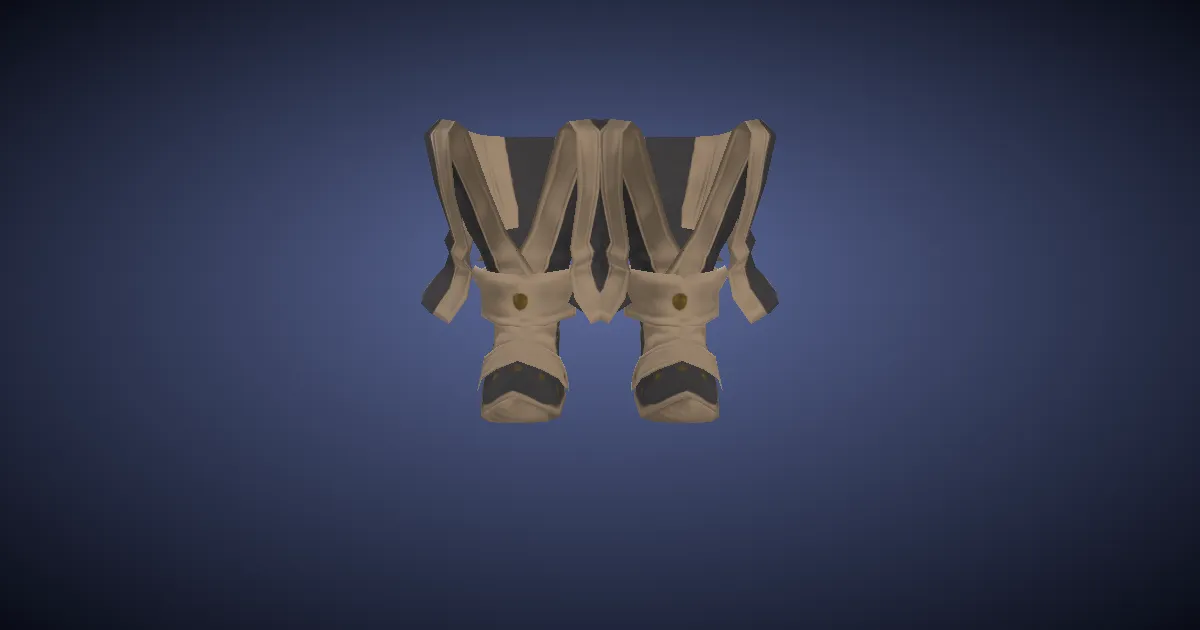 3D-Ansicht von Glaucusleder-Schuhe der Magie