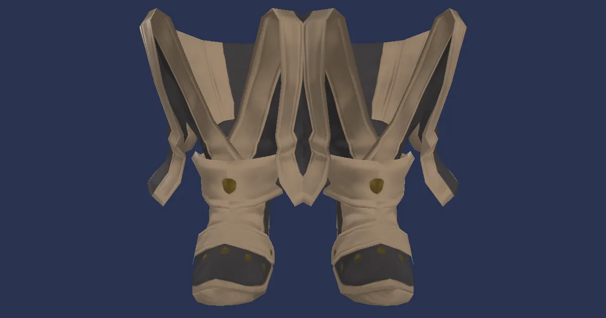 3D-Ansicht von Glaucusleder-Schuhe der Magie