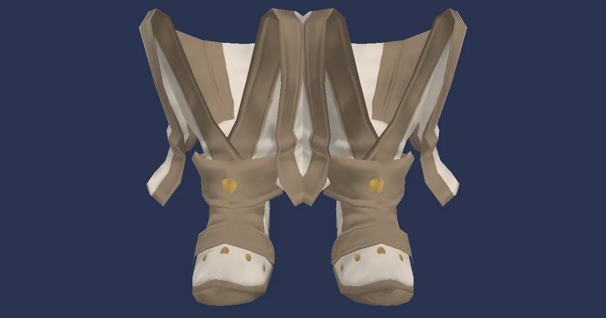 Rendu 3D de Chaussures de soigneur en cuir de glaucus