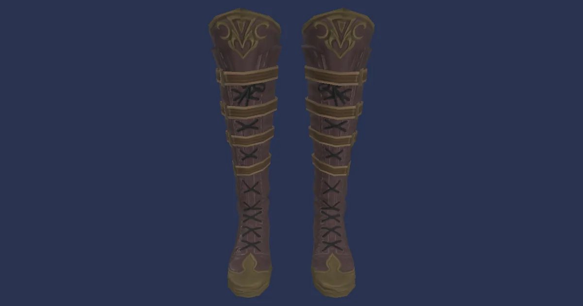 Ophiotauroskin Boots of Aiming - 3D render