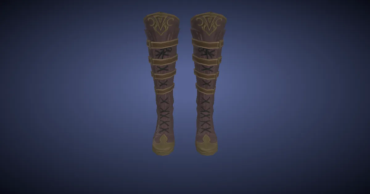 Ophiotauroskin Boots of Aiming - 3D render