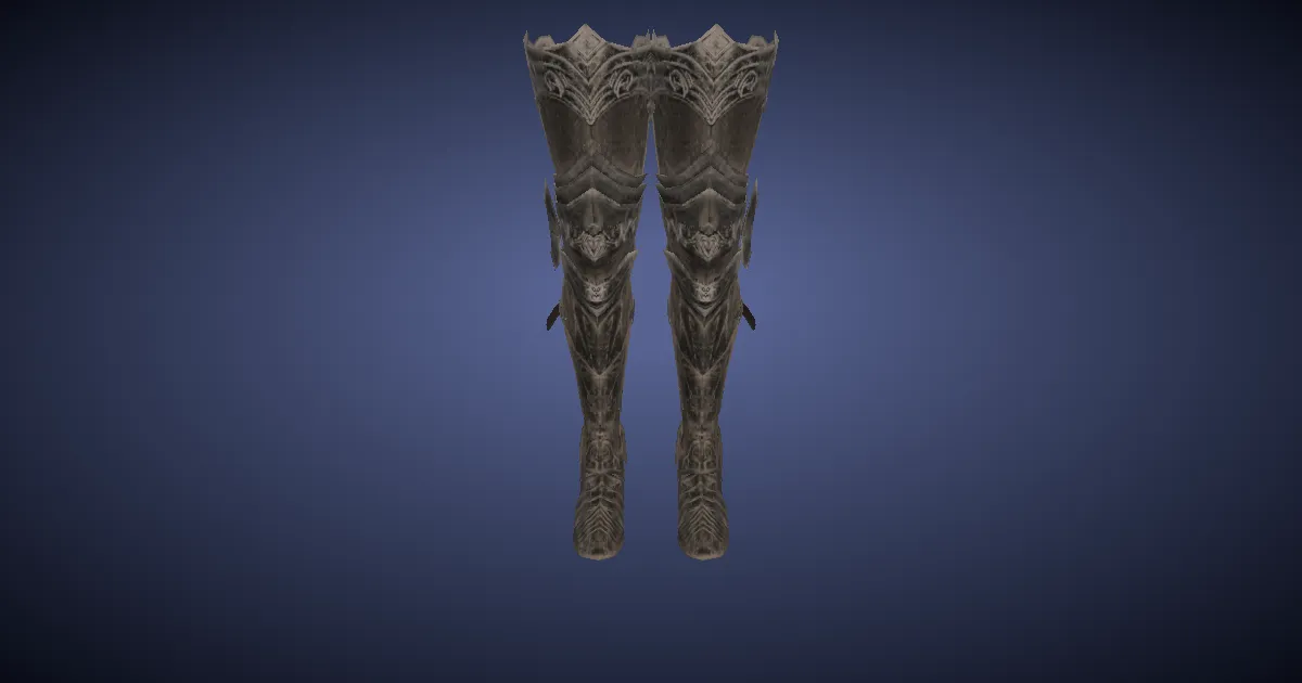 3D-Ansicht von Modifizierte Gruftschleicher-Sollerets der Verteidigung