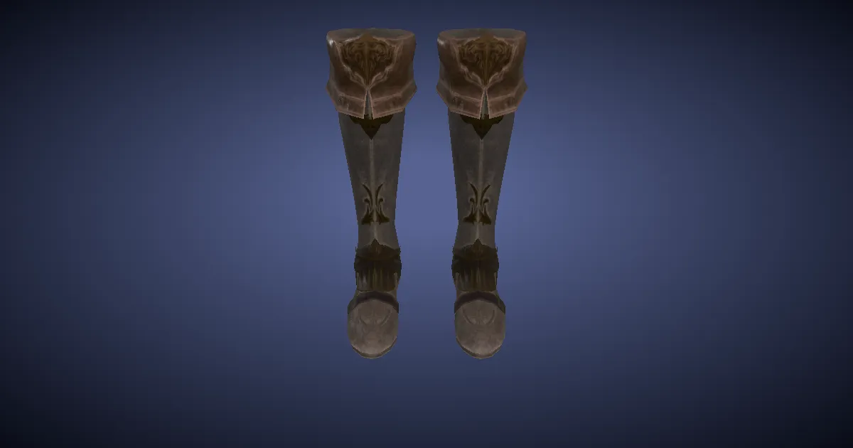 3D-Ansicht von Modifizierte Gruftschleicher-Stiefel des Schlagens