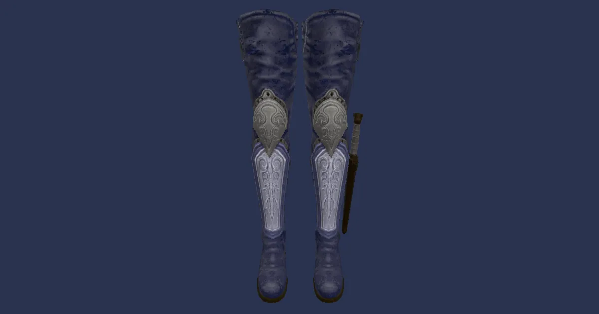 Crocodileskin Thighboots of Aiming - 3D render