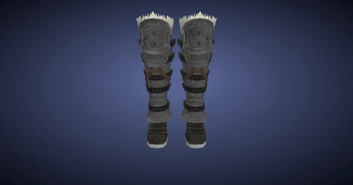 3D-Ansicht von Titangold-Stiefel der Verteidigung