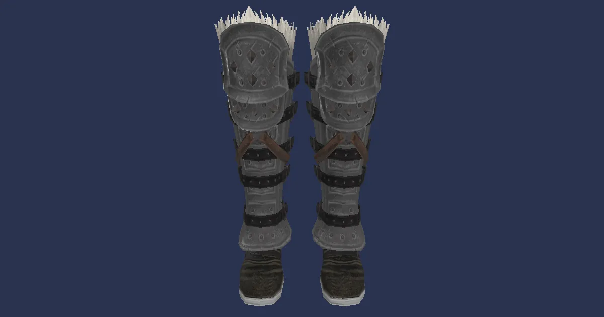 3D-Ansicht von Titangold-Stiefel der Verteidigung