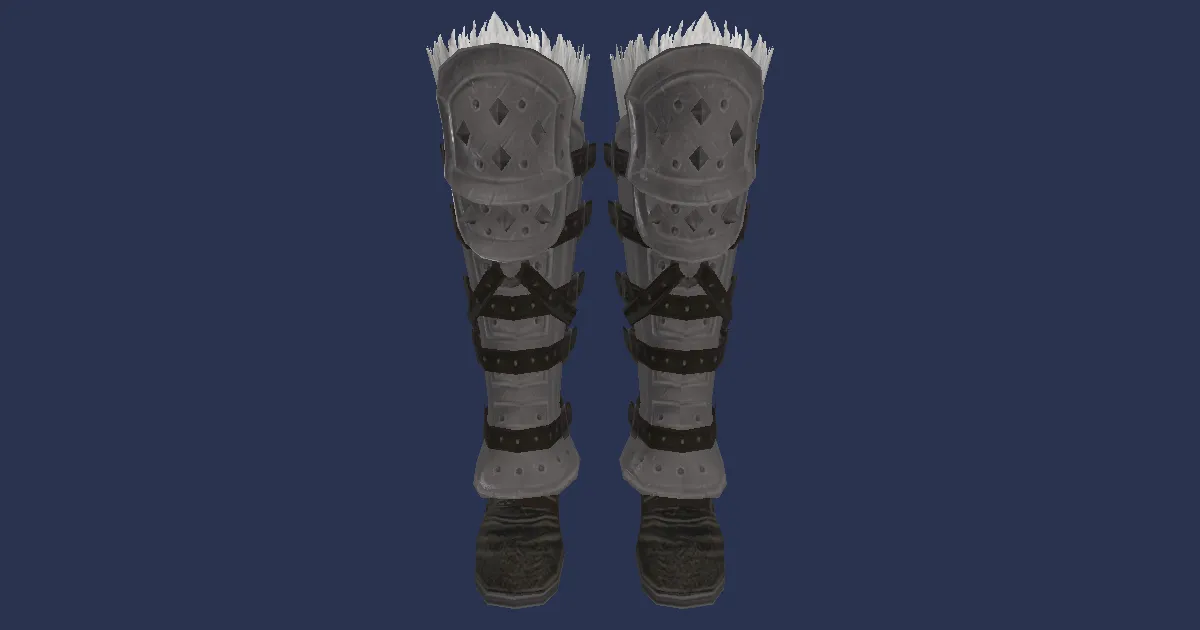 Titanium Gold Leg Wraps of Scouting - 3D render