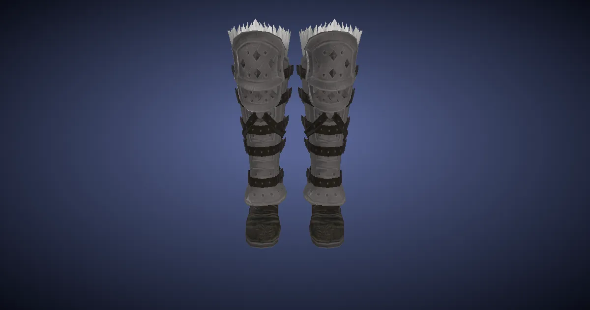 Titanium Gold Leg Wraps of Scouting - 3D render