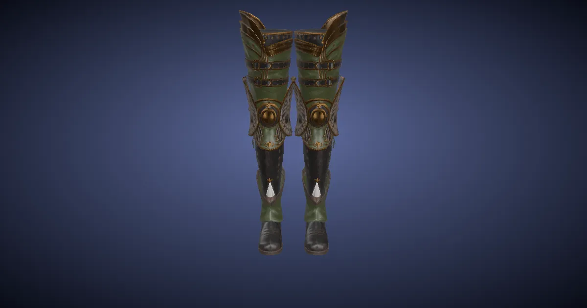 3D-Ansicht von Quetzalli-Stiefel des Zielens