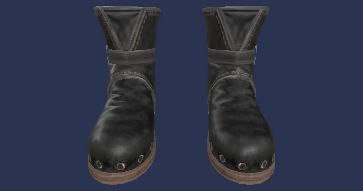 3D-Ansicht von Quetzalli-Schuhe der Magie