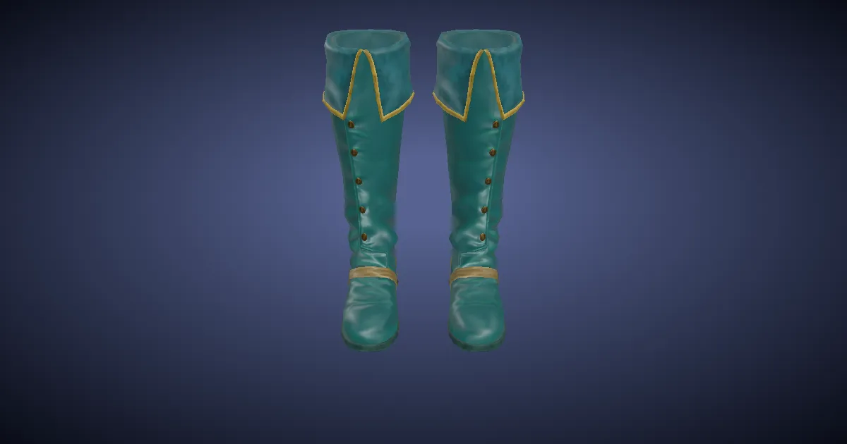Arcanaut's Boots of Aiming +1 - 3D render