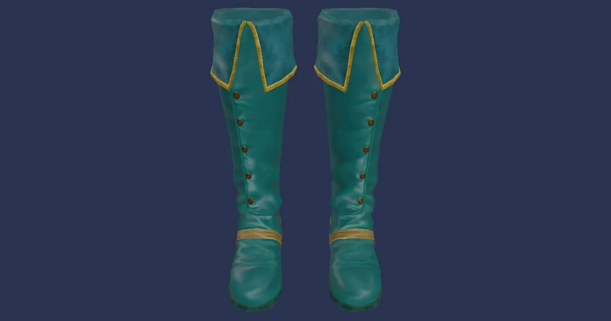 3D-Ansicht von Arkanaut-Stiefel des Zielens +2