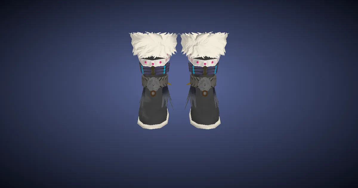 3D-Ansicht von Pelzgefütterte Gazellenleder-Stiefel