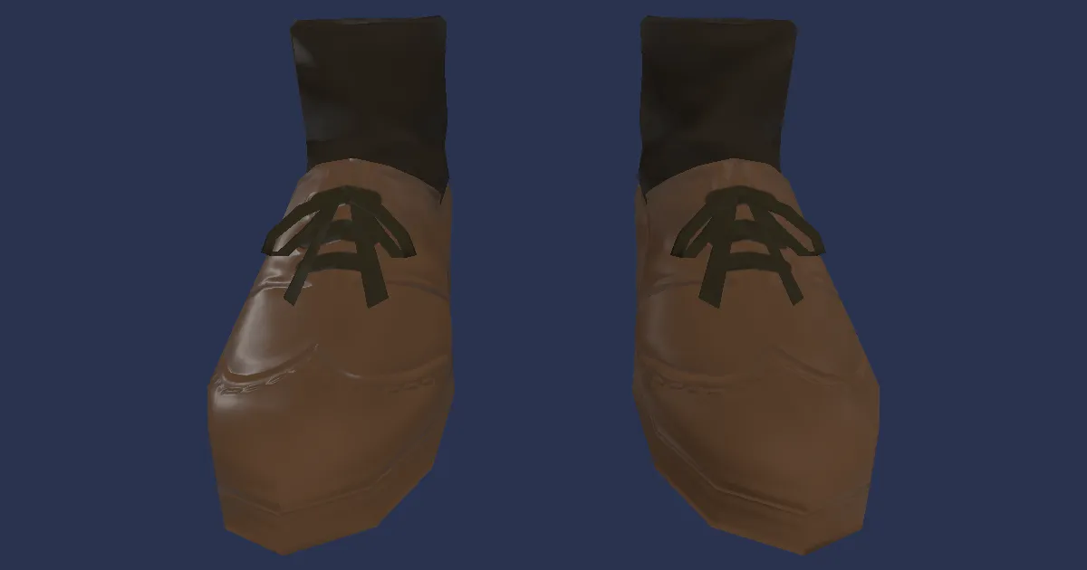 Rendu 3D de Chaussures en cuir de gazelle
