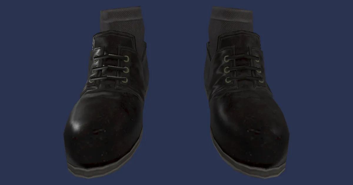 3D-Ansicht von Leichendoktorschuhe
