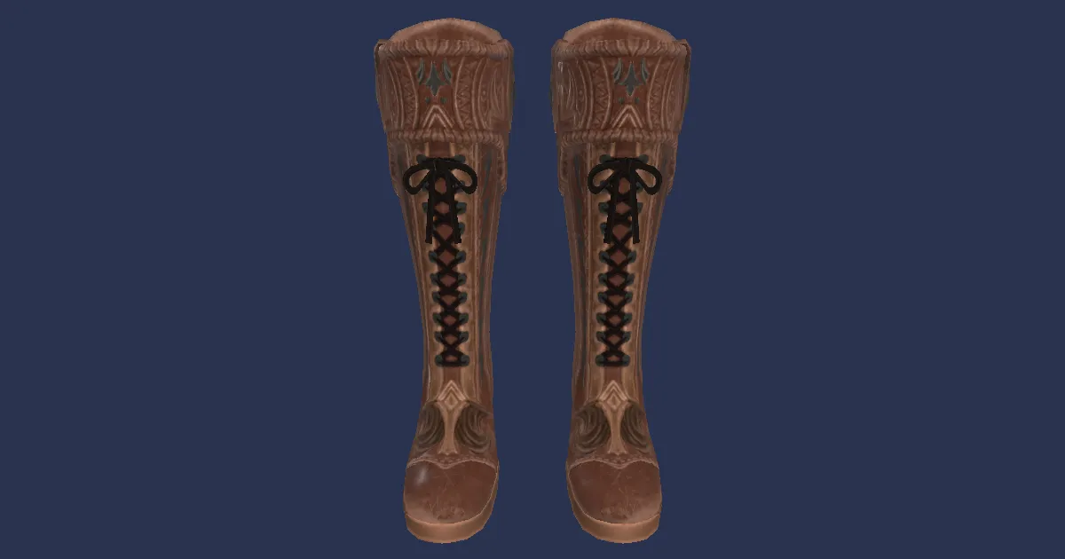 Rendu 3D de Bottes de fermier insulaire