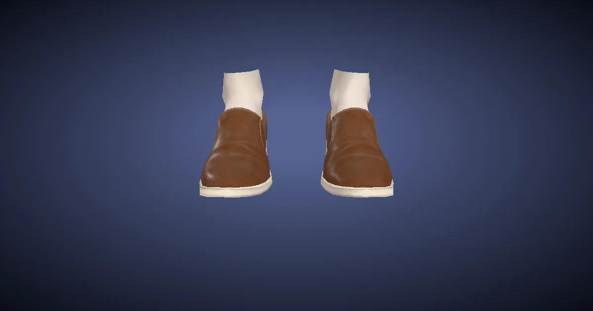 Rendu 3D de Chaussures de loisir insulaire