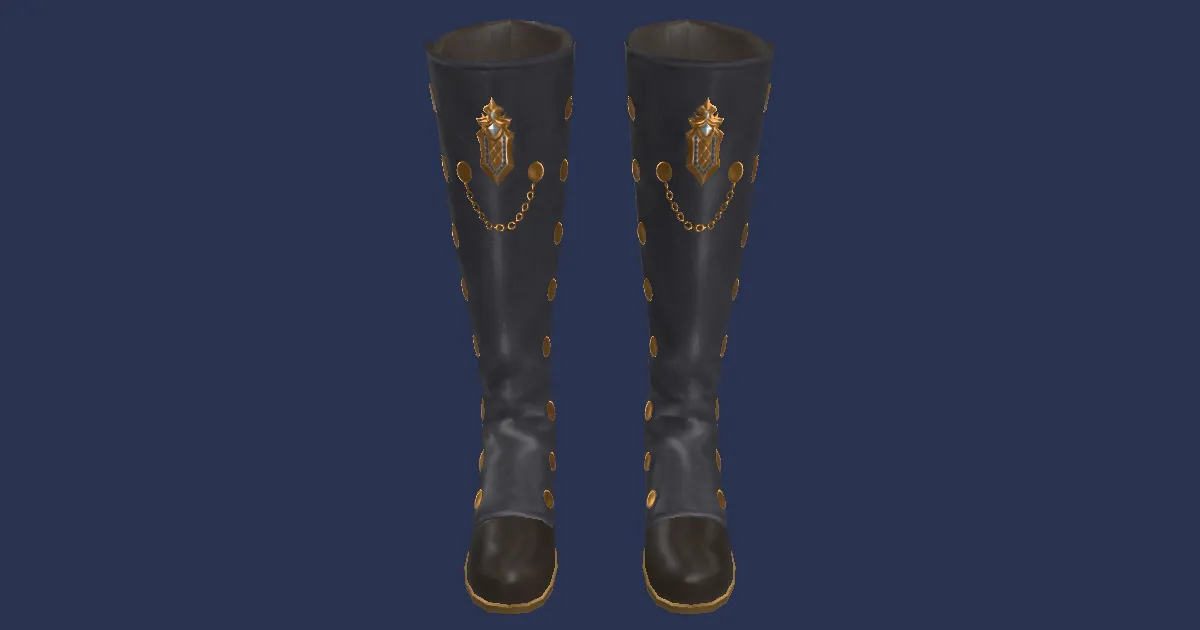Seneschal Prince's Longboots - 3D render