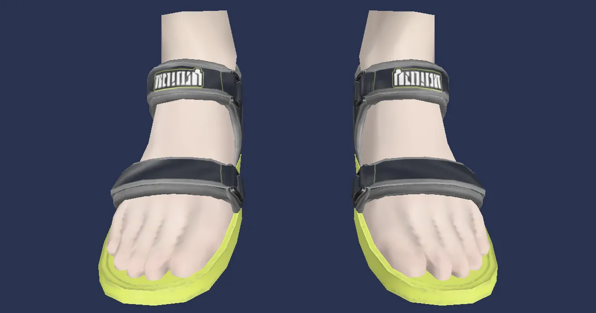 3D-Ansicht von Maritime Strandsandalen